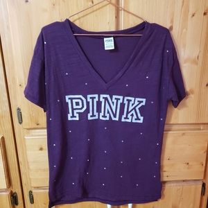 Pink Victoria Secret Glitter Logo Top